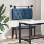 vidaXL Tête de lit suspendue Bleu Tissu