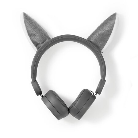 Casque filaire | Câble rond de 1,2 m | Oreillette | Oreilles magnétiques amovibles | Willy Wolf | Gris