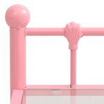 vidaXL Table de chevet Rose/transparent 45x34 5x60 5 cm Métal et verre