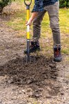 Fourche à bêcher pour jardin - Suan - 4 dents - Manche en fibre de verre - Poignée confort