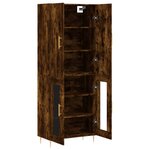 vidaXL Buffet haut Chêne fumé 69 5x34x180 cm Bois d'ingénierie