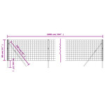 vidaXL Clôture en treillis métallique vert 0 8x10 m acier galvanisé