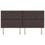 vidaXL Tête de Lit en Tissu Geometric Manuel Marron foncé 200 cm tissu