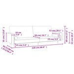 vidaXL Canapé-lit à 2 places avec deux oreillers Noir Velours