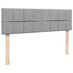 VidaXL Cadre de lit ottoman et matelas gris clair 140x200 cm tissu