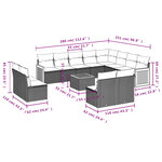 vidaXL Salon de jardin avec coussins 13 Pièces beige résine tressée
