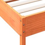 vidaXL Cadre de lit sans matelas cire marron 120x200cm bois pin massif