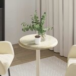 vidaXL Dessus de table Crème Ø40x2 5 cm Marbre