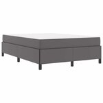 vidaXL Cadre de lit avec matelas Gris 140 x 200 cm Faux cuir