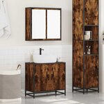 vidaXL Ensemble de meubles de salle de bain 2 Pièces Chêne fumé