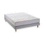 Ensemble matelas ferme + sommier 160 x 200 x 19 cm - Ressorts - 5 zones