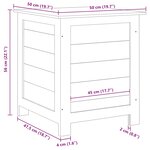 vidaXL Boîte à coussins d'extérieur 50x50x56 cm Bois de sapin massif