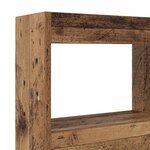 vidaXL Cabinet de Tête de Lit avec LED Bois ancien 120 x 17 x 102 cm