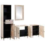 vidaXL Ensemble de mobilier de salle de bain avec tiroir 4 Pièces Blanc