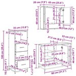 vidaXL Ensemble de mobilier de salle de bain 3 Pièces Chêne artisanal