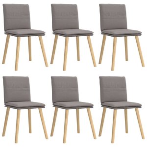 vidaXL Chaises à manger lot de 6 taupe tissu