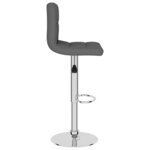 vidaXL Tabouret de bar Gris foncé Tissu
