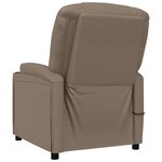 vidaXL Fauteuil de massage électrique Cappuccino Similicuir
