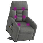 vidaXL Fauteuil inclinable de massage électrique gris foncé
