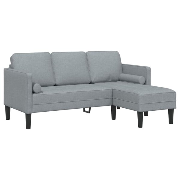 vidaXL Ensemble de Canapés Gris clair 173 x 131 x 67 cm tissu