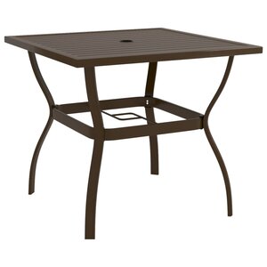 vidaXL Table de jardin Marron 81 5x81 5x72 cm Acier