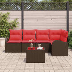vidaXL Ensemble de canapé de jardin Marron polyrotin