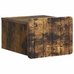 vidaXL Cabinet de chevet mural 2 pc Chêne fumé 33 x 34 5 x 24 cm