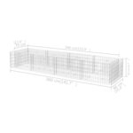 vidaXL Lit surélevé à gabion Acier 360x90x50 cm
