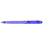 Stylo fin en métal laqué violet- Super tata