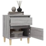 vidaXL Tables de chevet 2 Pièces Sonoma gris 40x35x50 cm