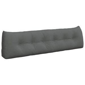 vidaXL Coussin de Dos Gris foncé 180 x 24 x 50 cm tissu