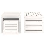 vidaXL Ensemble de boîtes de jardin 4 Pièces blanc bois de pin massif