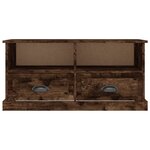 vidaXL Meuble TV chêne fumé 93x35 5x45 cm bois d'ingénierie