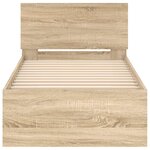 vidaXL Cadre de lit avec tête de lit Chêne Sonoma 80 x 200 cm