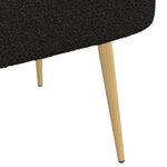 vidaXL Banc rembourré avec dossier Noir 110 x 60 x 76 cm Bouclé