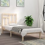 vidaXL Cadre de lit bois de pin massif 90x200 cm