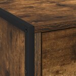 vidaXL Table de chevet avec tiroir 2 Pièces Chêne Fumé 50 x 39 5 x 50 cm