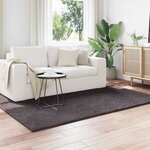 vidaXL Tapis de surface HUARTE Anthracite 200 x 140 cm Polyester