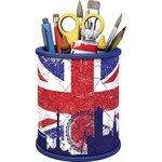 Puzzle 3D Pot a crayons - Union Jack - Ravensburger - Puzzle 3D enfant - sans colle - Pot a crayons 54 pieces - Des 6 ans