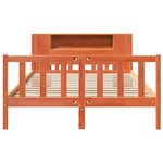vidaXL Lit bibliothèque sans matelas cire marron 160x200cm bois massif