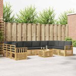 vidaXL Ensemble de canapés d'extérieur 8 Pièces Blanc et Anthracite