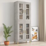vidaXL Armoire murale suspendue Gris béton 69 5x34x90 cm