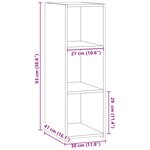 vidaXL Buffet sonoma gris 30x41x93 cm bois d'ingénierie