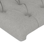 vidaXL Tête de lit avec oreilles Gris clair 93x16x78/88 cm Tissu