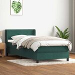 vidaXL Sommier à lattes de lit et matelas vert foncé 80x220 cm velours