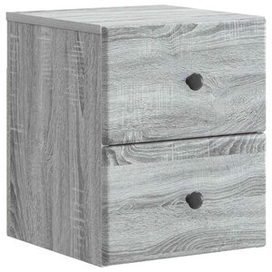 vidaXL Cabinet de chevet mural Sonoma gris 34 5 x 33 x 40 cm