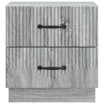 vidaXL Cabinet de chevet avec tiroir Sonoma gris 43 x 34 5 x 44 5 cm