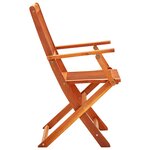 vidaXL Ensemble à manger d'extérieur pliable 3 Pièces Bois d'eucalyptus