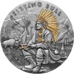 Pièce de monnaie en Argent 5 Dollars g 62.2 (2 oz) Millésime 2025 Legendary Warriors SITTING BULL