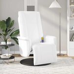 vidaXL Fauteuil de massage inclinable Blanc 71 x 90 x 105 cm